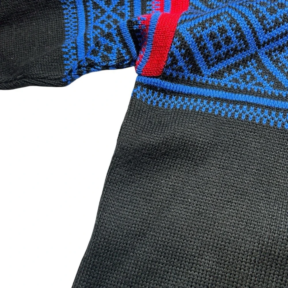 Vintage Meister Geometric Crew Neck Ski Sweater‎ Wool Blend Men's 80s/90s